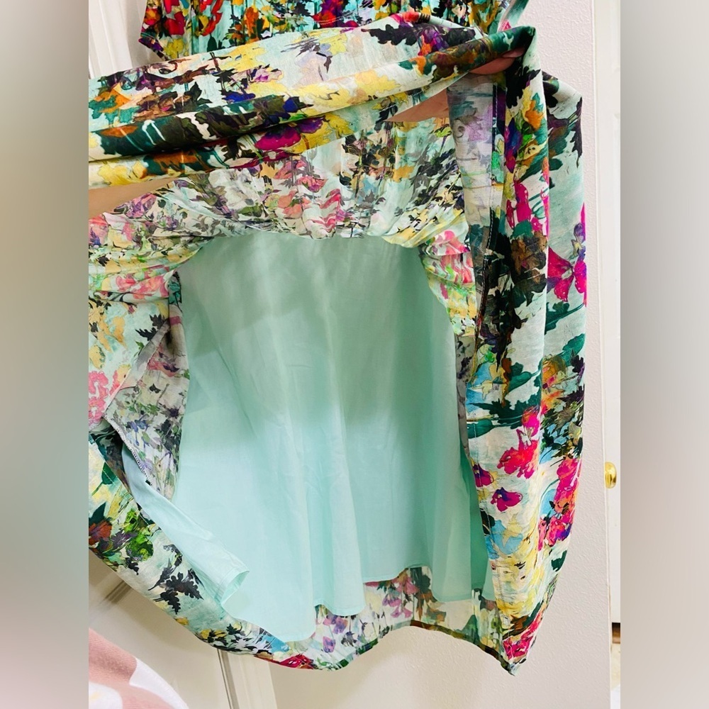 Peruvian Connection Floral Multicolor Midi Dress Size XL - Picture 7 of 10